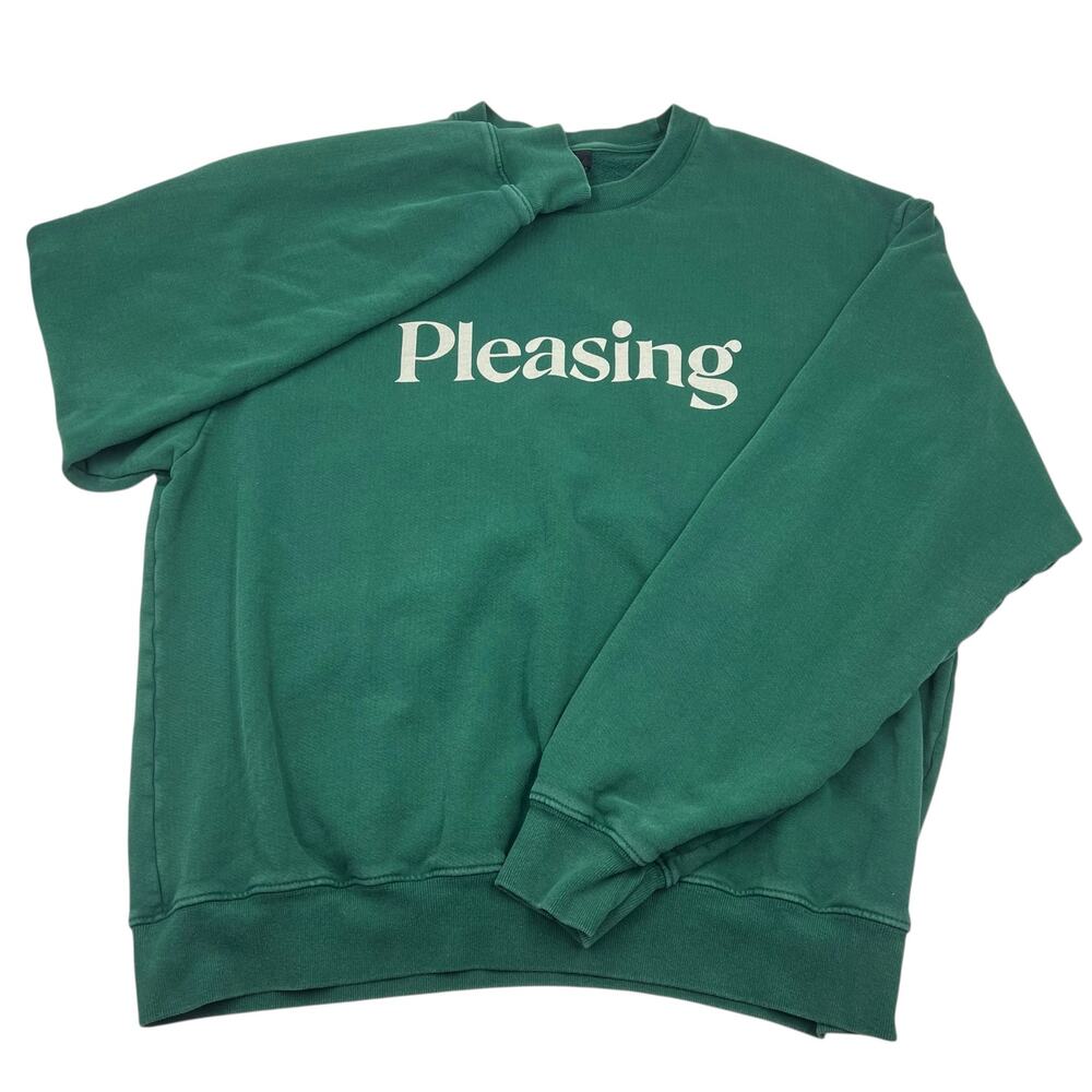 Pleasing Harry Styles Unisex Comfy Green Cotton Heavy Crewneck Sweatshirt Sz XL